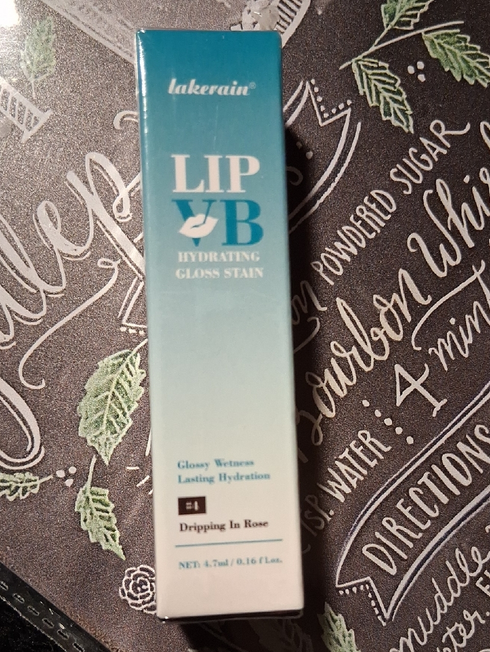 NIB! Lakerain Lip VB Hydrating Gloss Stain - Dripping In Rose